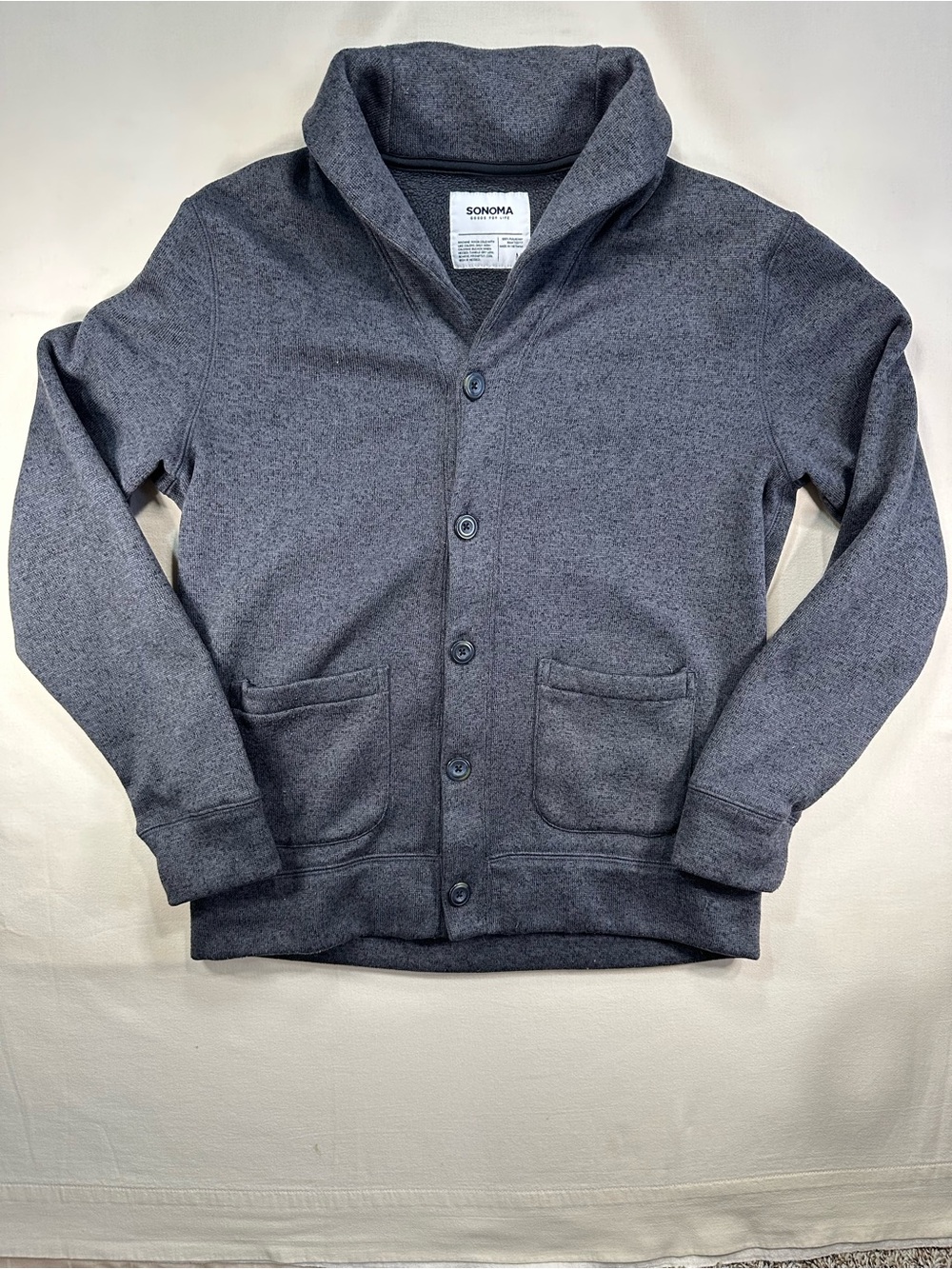 Sonoma Goods For Life Sweater Fleece Shawl Collar Cardigan Size M Like New